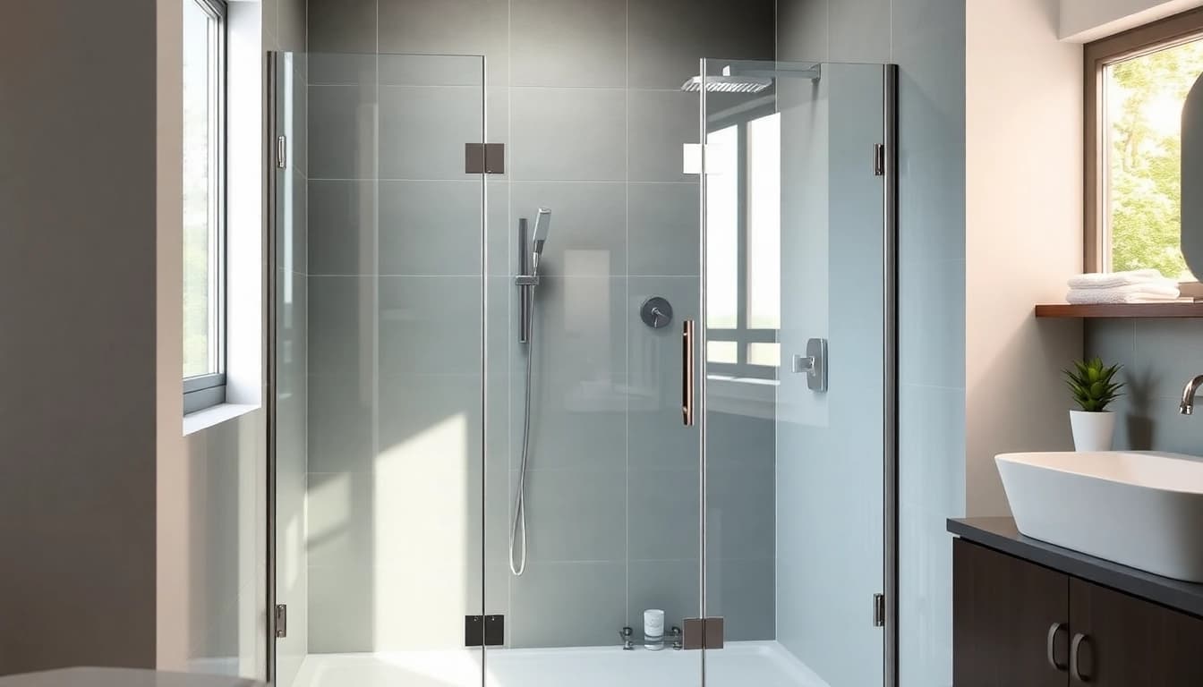 Erleben Sie die düschkabine 80x80 eckeinstieg in einem modernen Badezimmer mit eleganten Details.