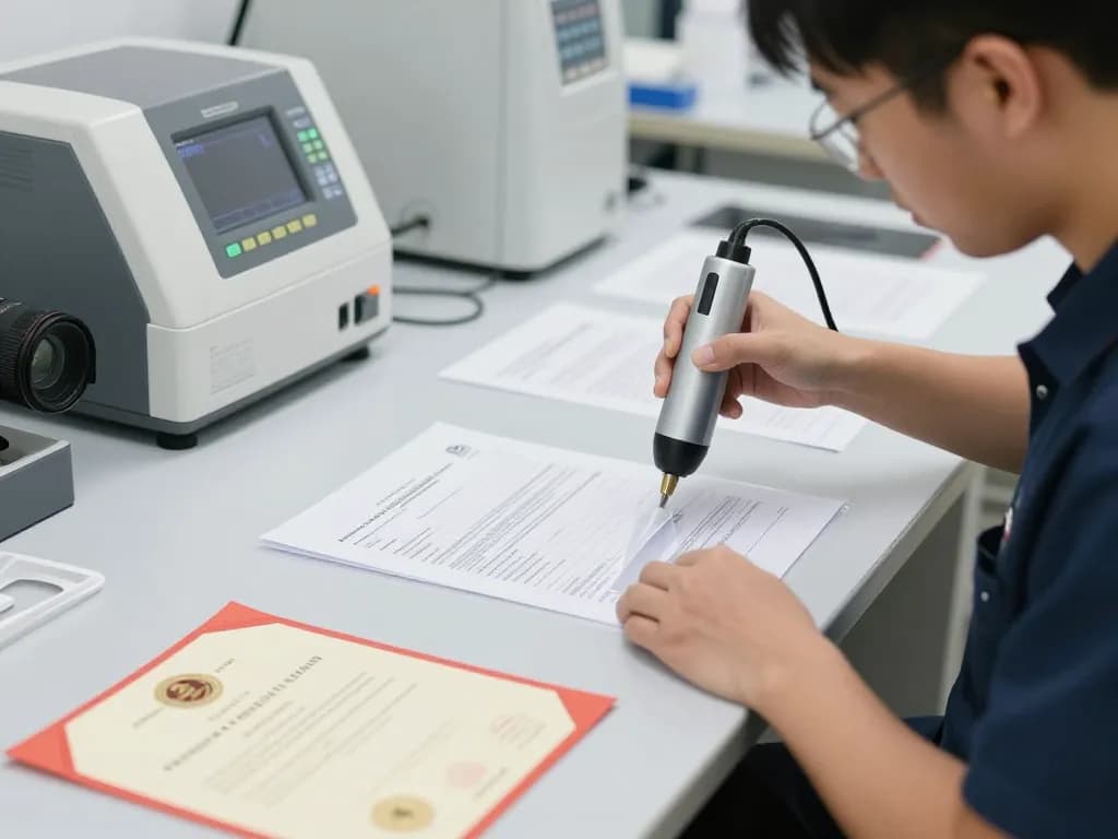 Bóc ép plastic hà nội service in a professional workshop environment, technician carefully separating plastic layers from important documents.