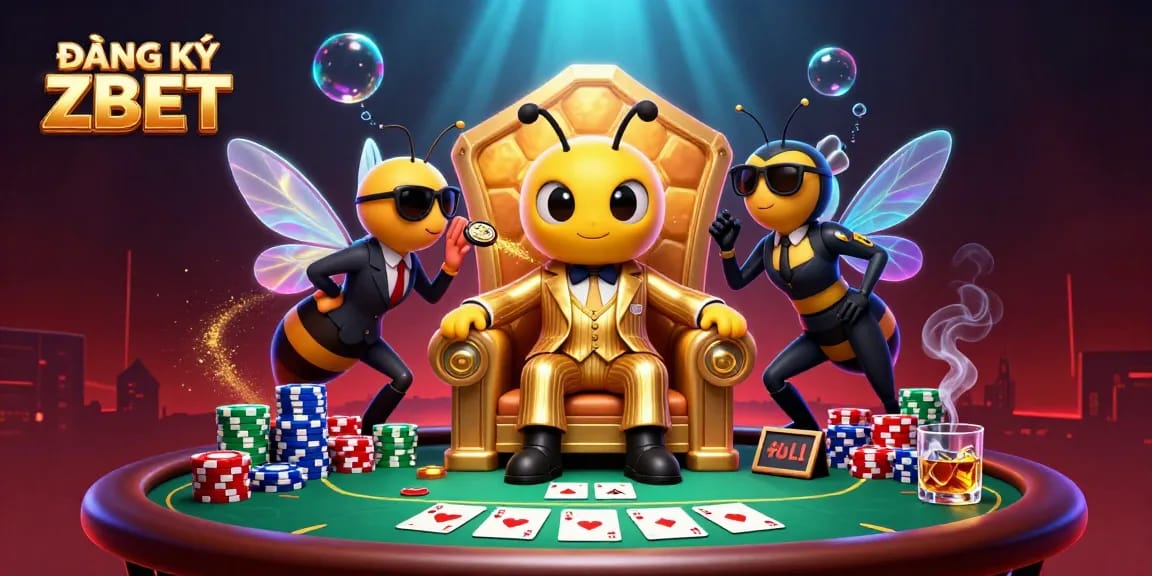 Play and win with ĐĂNG KÝ ZBET at a vibrant casino scene featuring poker excitement.