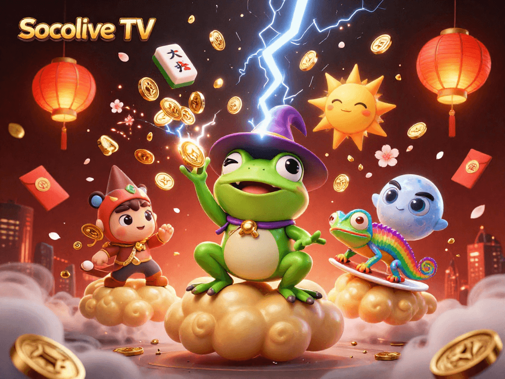 Socolive TV promotes exciting gaming experiences with stunning visuals and engaging elements.