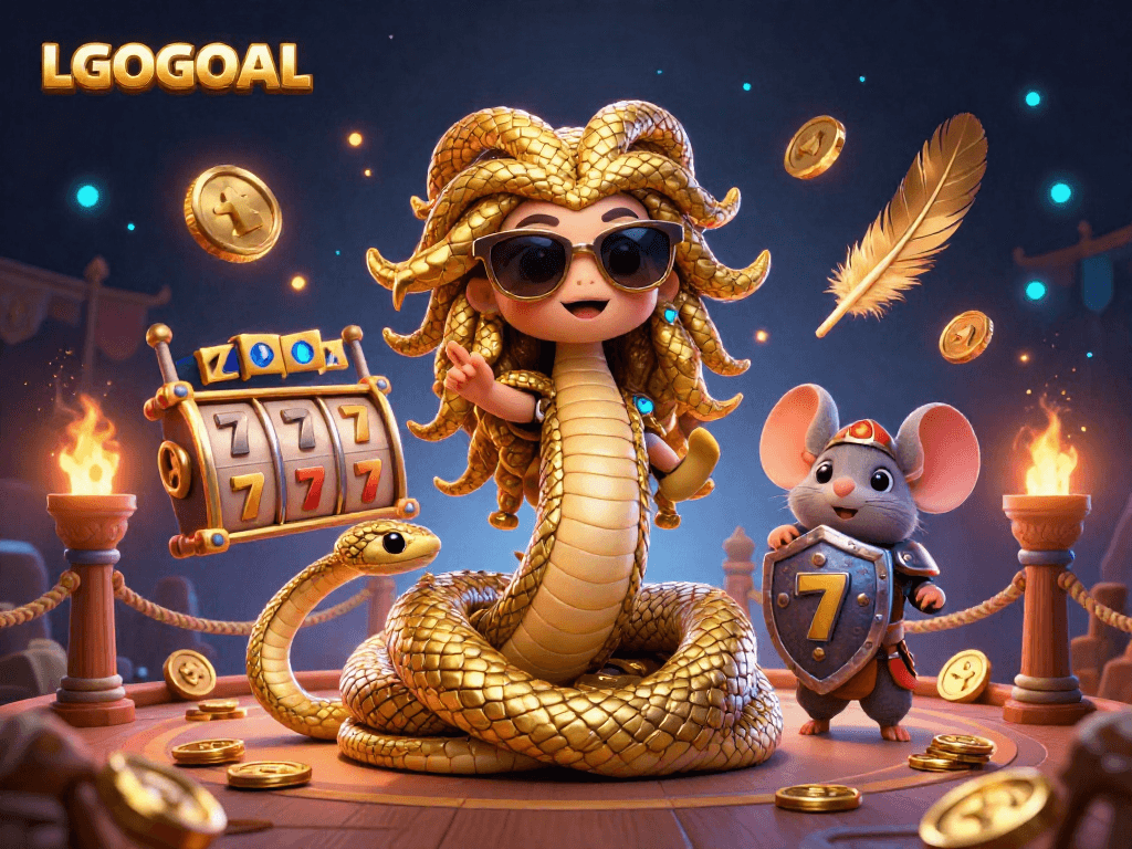 Engage with LGOGOAL's vibrant casino world showcasing games, excitement, and golden rewards.