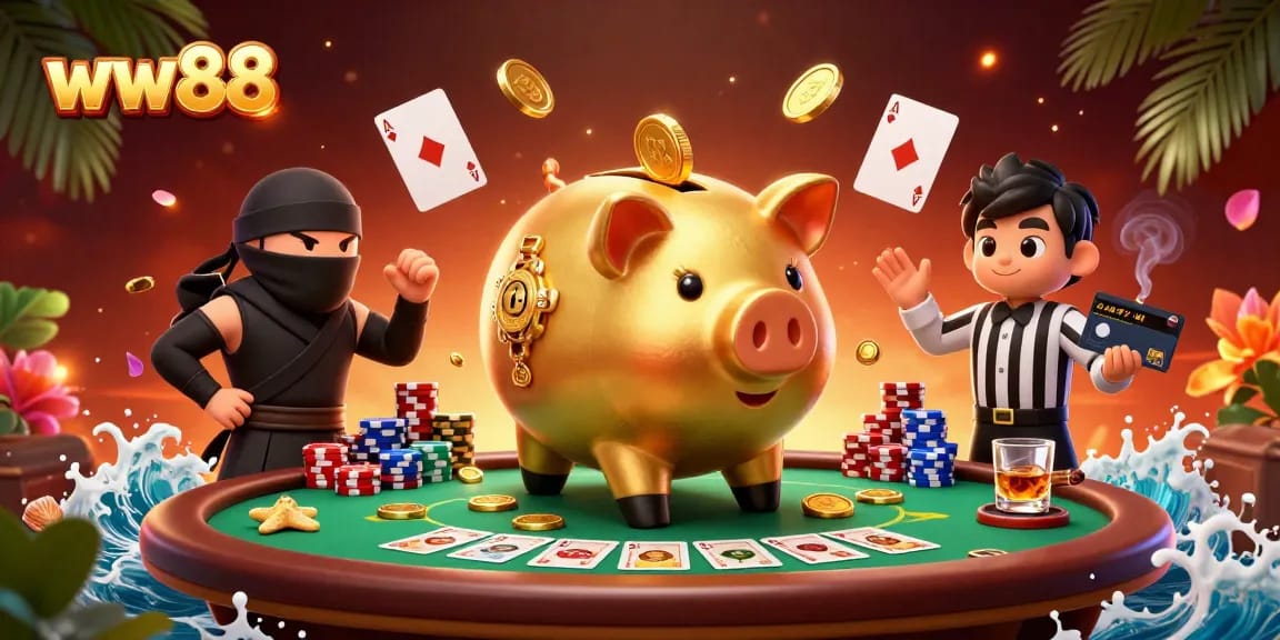 Experience thrilling gameplay at ww88 with engaging characters and casino elements in a lively scene.