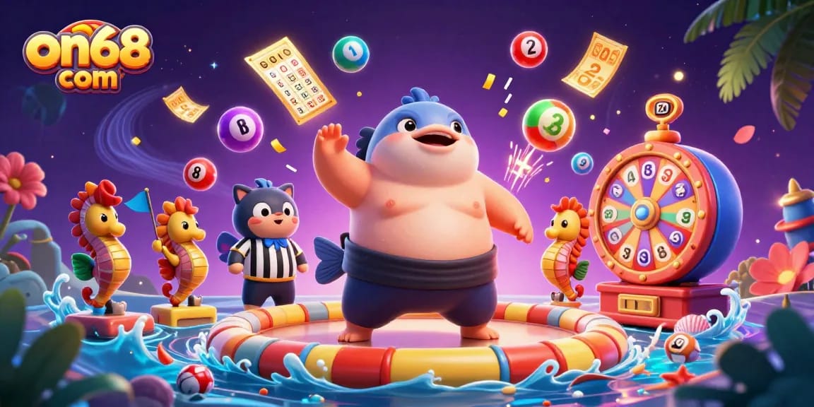 Experience thrilling gameplay at on68 com with immersive lottery and gaming elements in a dynamic underwater scene.