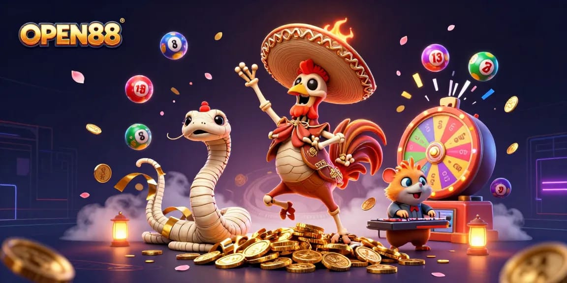 Engage in thrilling games with OPEN88's vibrant casino atmosphere featuring dynamic lottery action.