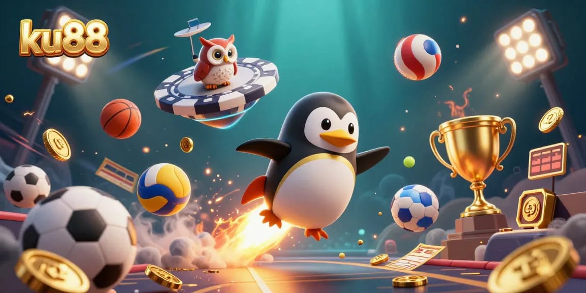 Engage with ku88 through a thrilling 3D casino adventure featuring dynamic sports betting elements.