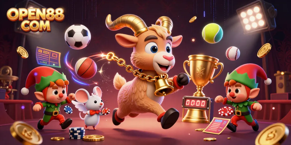 Engage with OPEN88 COM to explore thrilling sports betting experiences amid vibrant 3D casino elements.