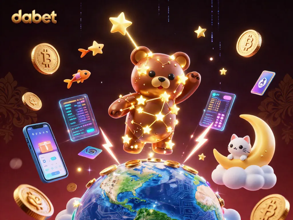 Engage with dabet's vibrant casino universe, featuring stunning 3D characters and dynamic gambling elements.