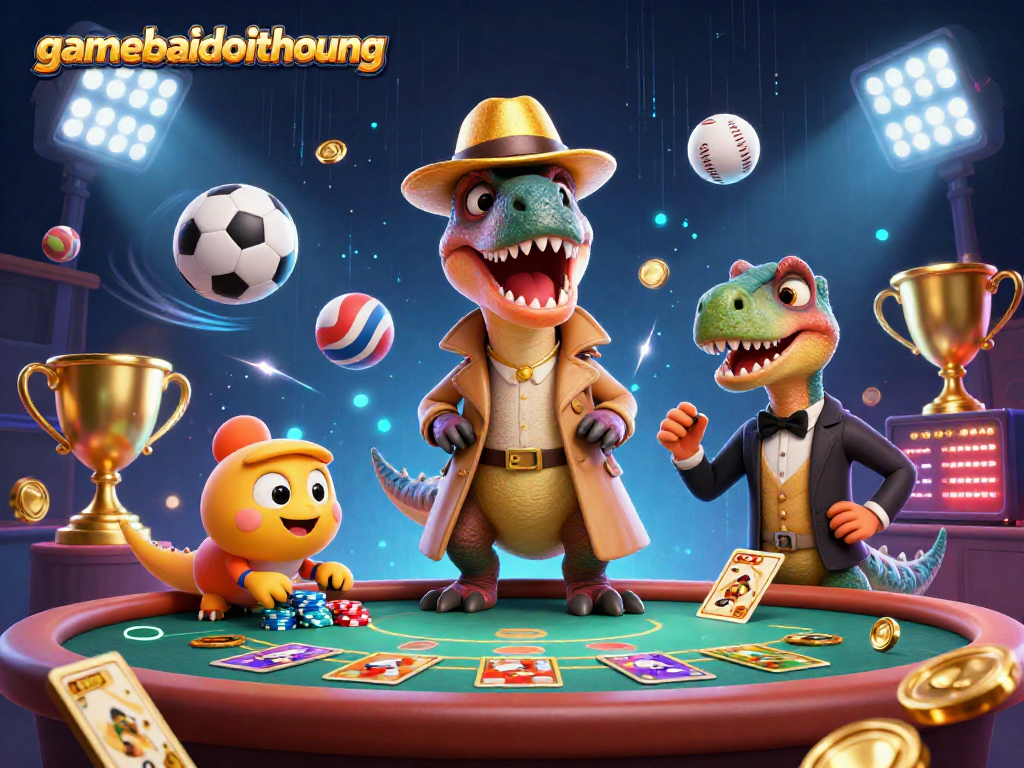 Experience exciting gameplay with gamebaidoithuong featuring a velociraptor card counter at the blackjack table.