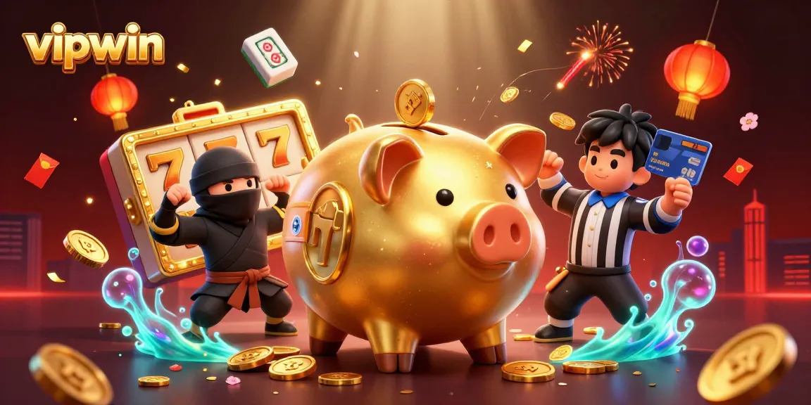 Experience thrilling slots and jackpots with vipwin's engaging 3D casino art featuring dynamic characters.