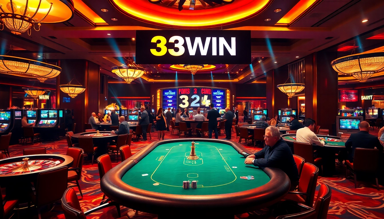 Experience high-stakes gaming excitement at 33WIN casino with vibrant tables and thrilling action.
