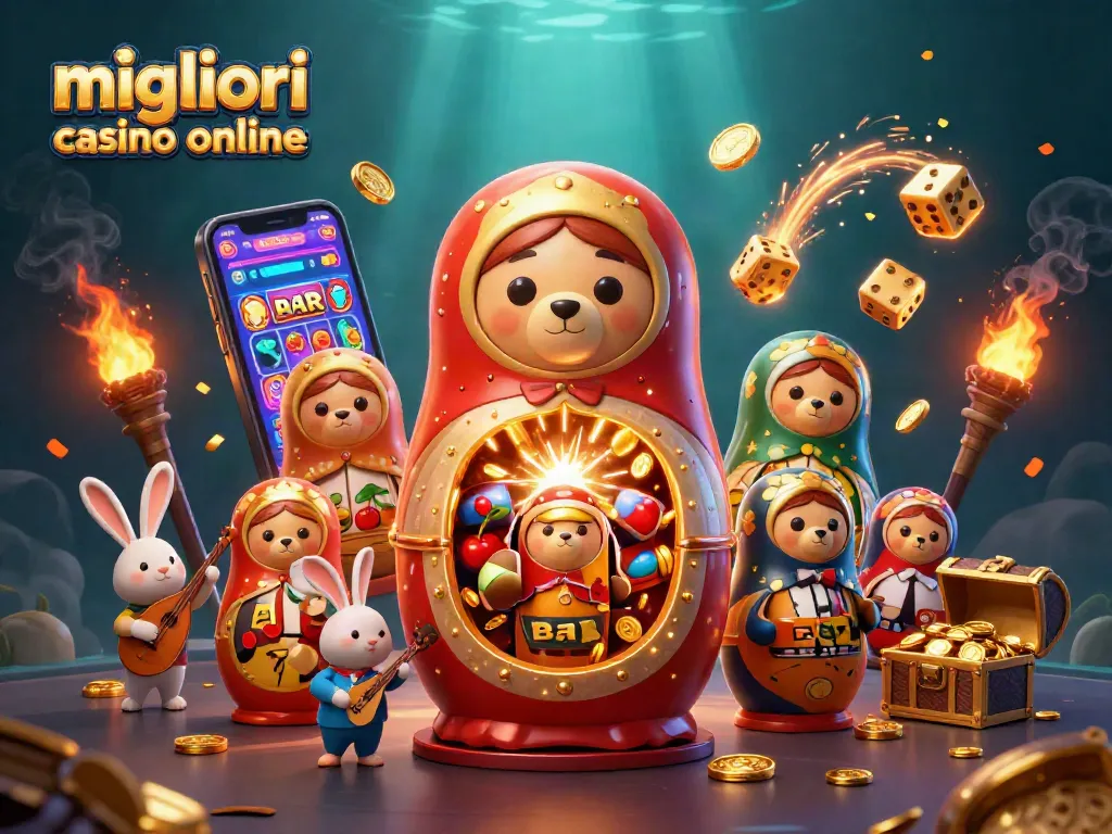Scopri i migliori casino online mentre una Matryoshka russa e piccoli orsi intrattengono