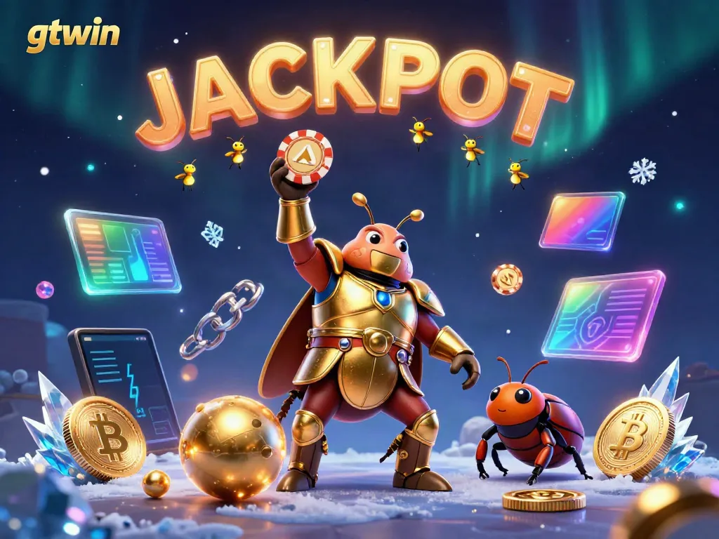 Engage with gtwin's dynamic online gaming experience featuring a victorioius beetle and vibrant casino elements.