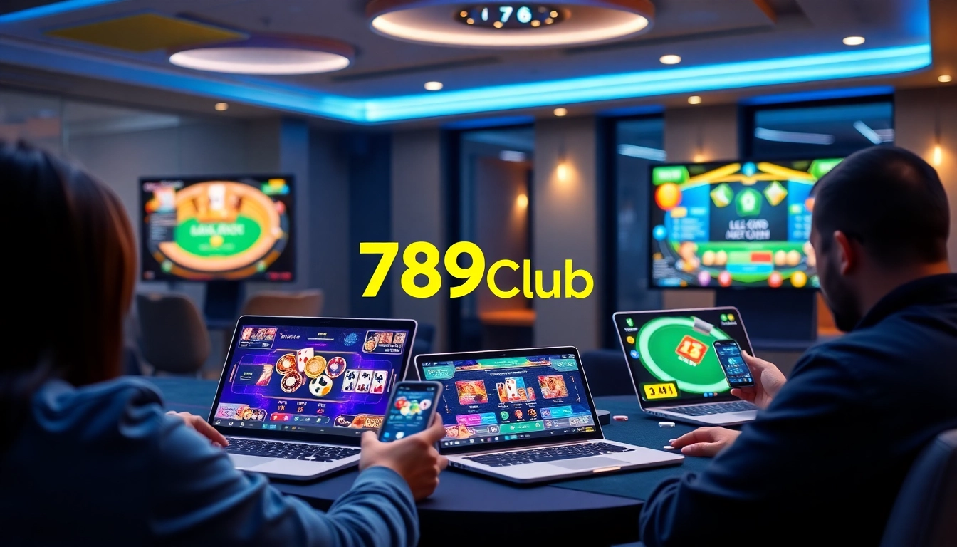 Engaging online gambling scene featuring the official link for 789Club at https://part.ru.com/link-vao-789club/ on modern devices.