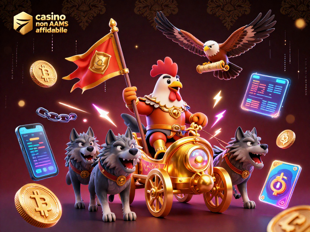 Gioca nei casino non AAMS affidabili con questa vivace illustrazione 3D che celebra il divertimento del gioco.