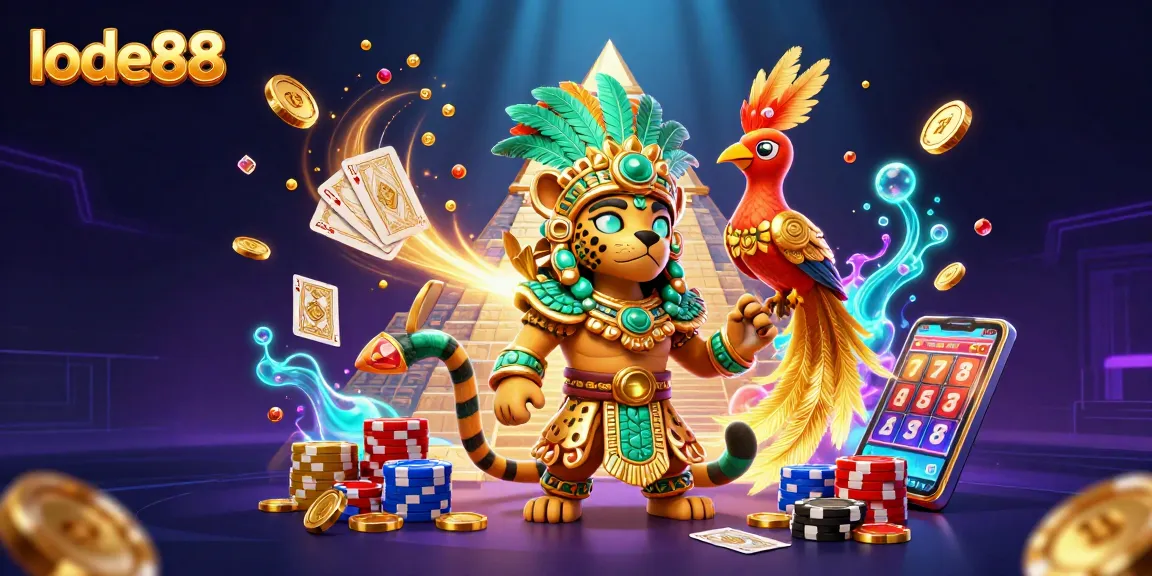 Win big with lode88 and immerse yourself in a vibrant casino scene featuring rich gaming elements.