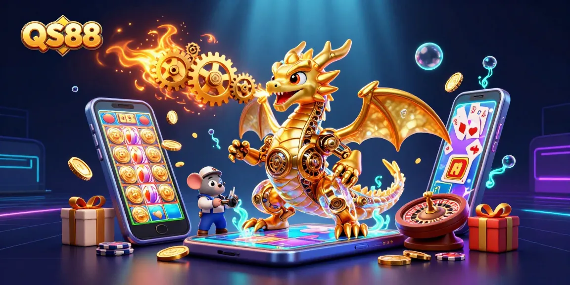 Engage in exciting casino gameplay with QS88, featuring a unique dragon and action-packed slots.