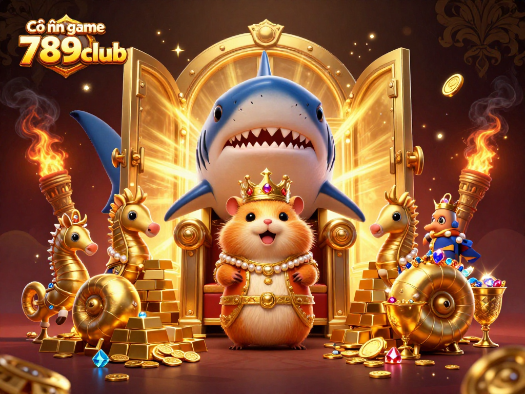 Experience the excitement at Cổng game 789club with the fierce golden hamster king and his treasure-filled realm.