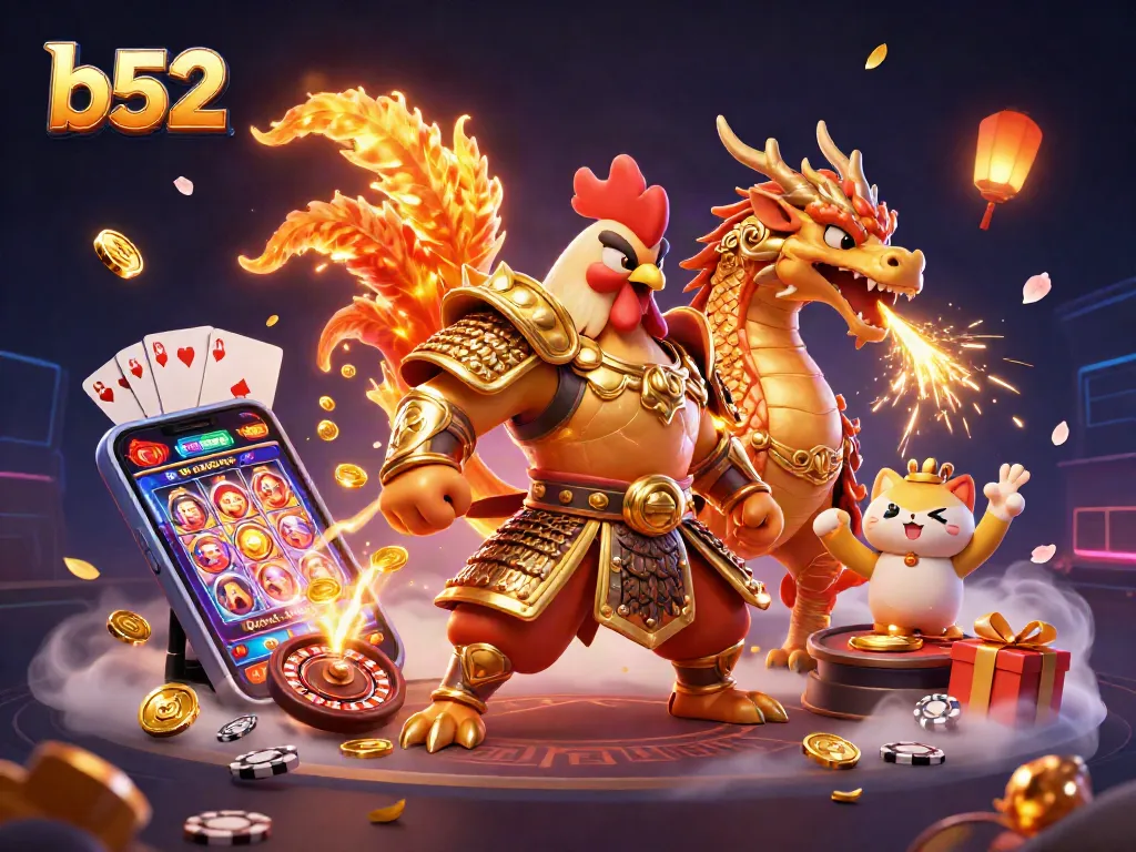 Engage with the thrilling b52 gaming experience showcasing dynamic slot elements and colorful characters.