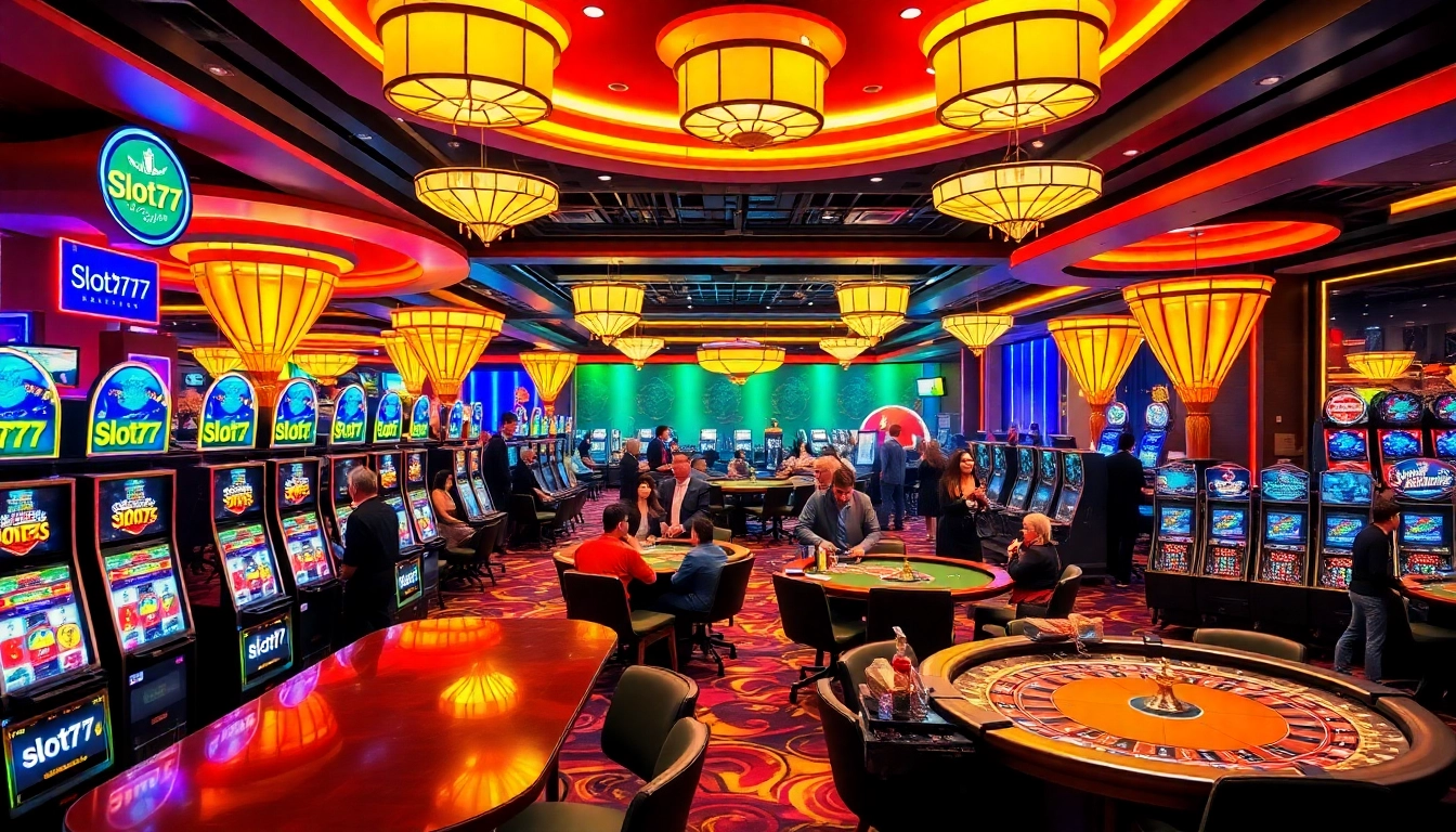 Experience the excitement of slot777 wins at a vibrant casino gaming floor.