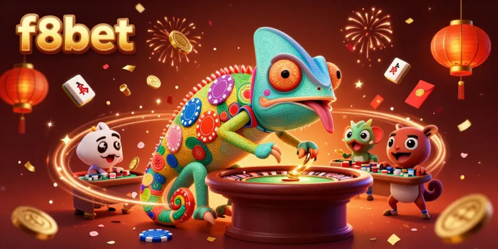 Experience the vibrant thrill of f8bet with dynamic casino imagery and colorful game elements.