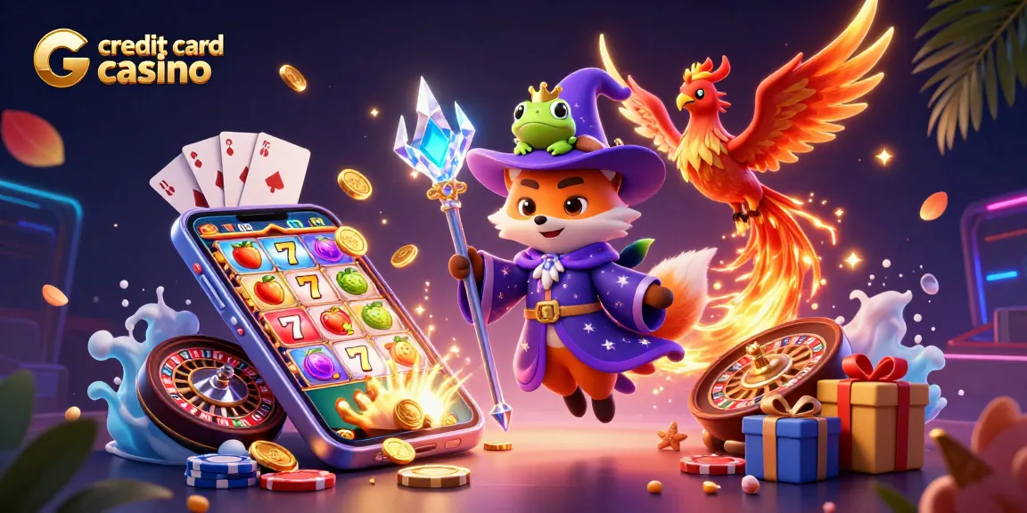 Experience the thrill of credit card casino gaming with captivating characters and vibrant slot games.