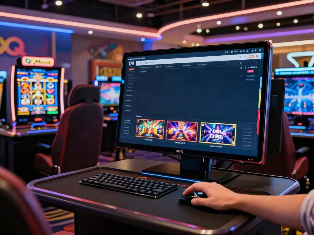Player experiencing qqmacan alternatif in modern online casino settings, illustrating immersive game interactions and responsive platform architecture.