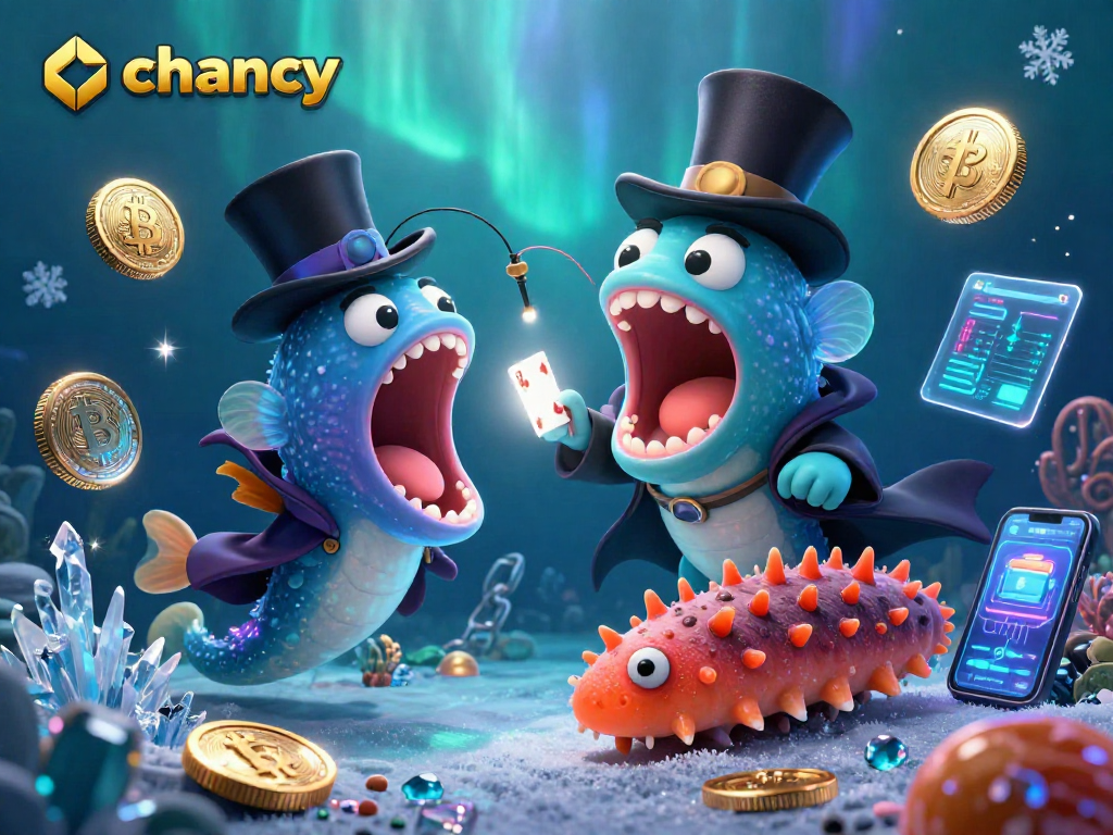 chagency showcases a magical underwater casino scene with lively characters and cryptocurrency elements.