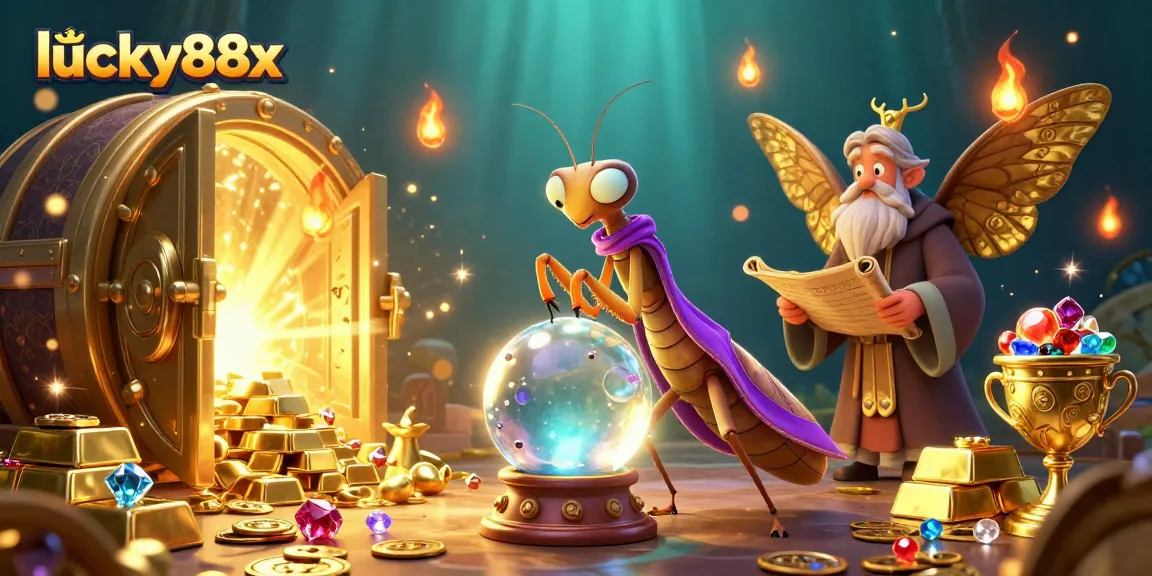 Engage players at lucky88x with thrilling casino adventures in a vibrant fantasy scene.