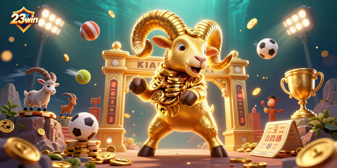 Engage with 23win's vibrant online betting world, highlighted by sparkling cash elements and sports excitement.