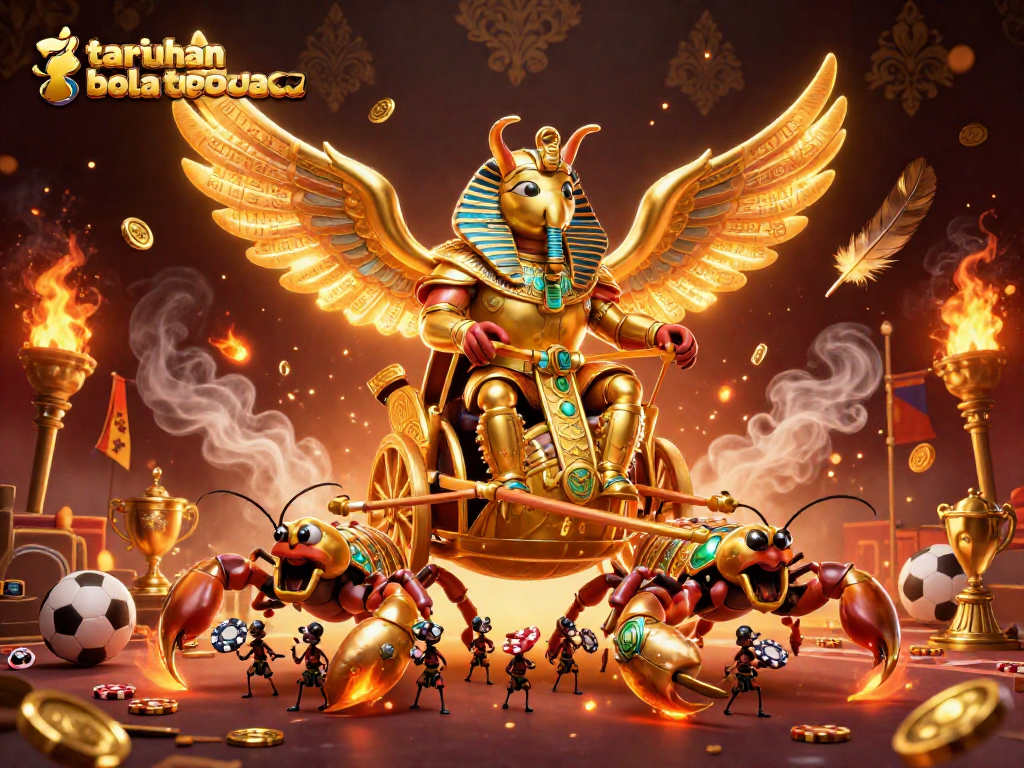 Experience taruhan bola terpercaya with thrilling sports betting elements featuring dynamic golden visuals