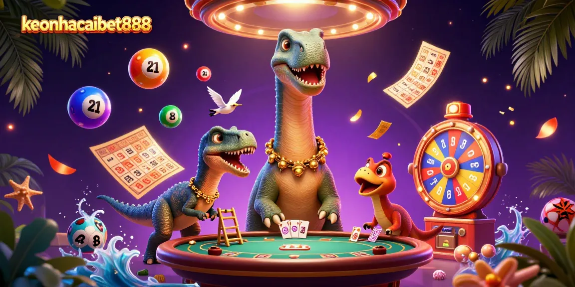 Engage with keonhacaibet888's vibrant casino scene featuring lively lottery elements and a dynamic atmosphere.