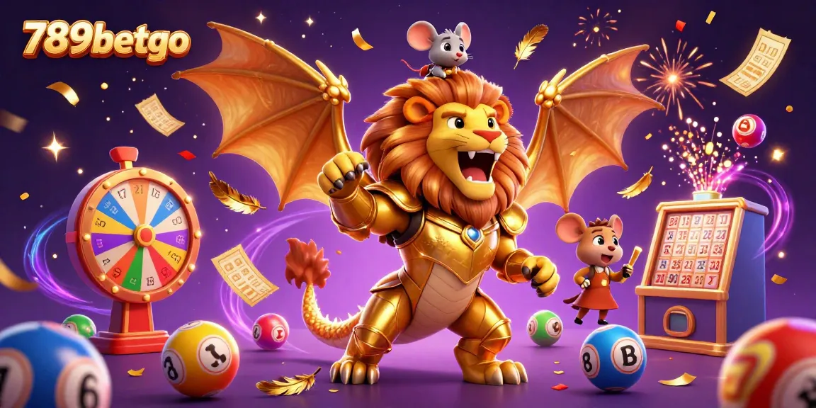 Experience vibrant gambling fun at 789betgo with a dynamic 3D casino illustration featuring exciting game elements.
