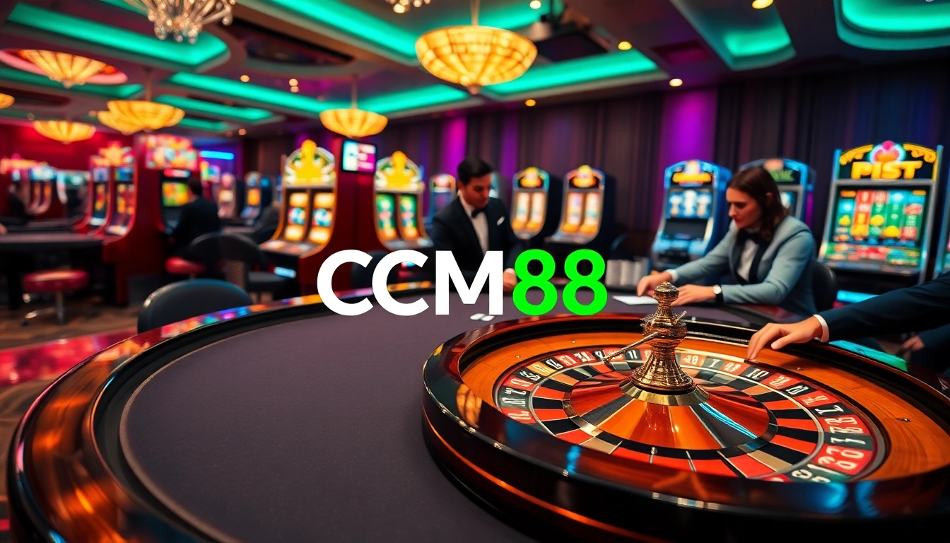 Engaging with CM88 at a luxurious casino table with poker chips and a roulette wheel.