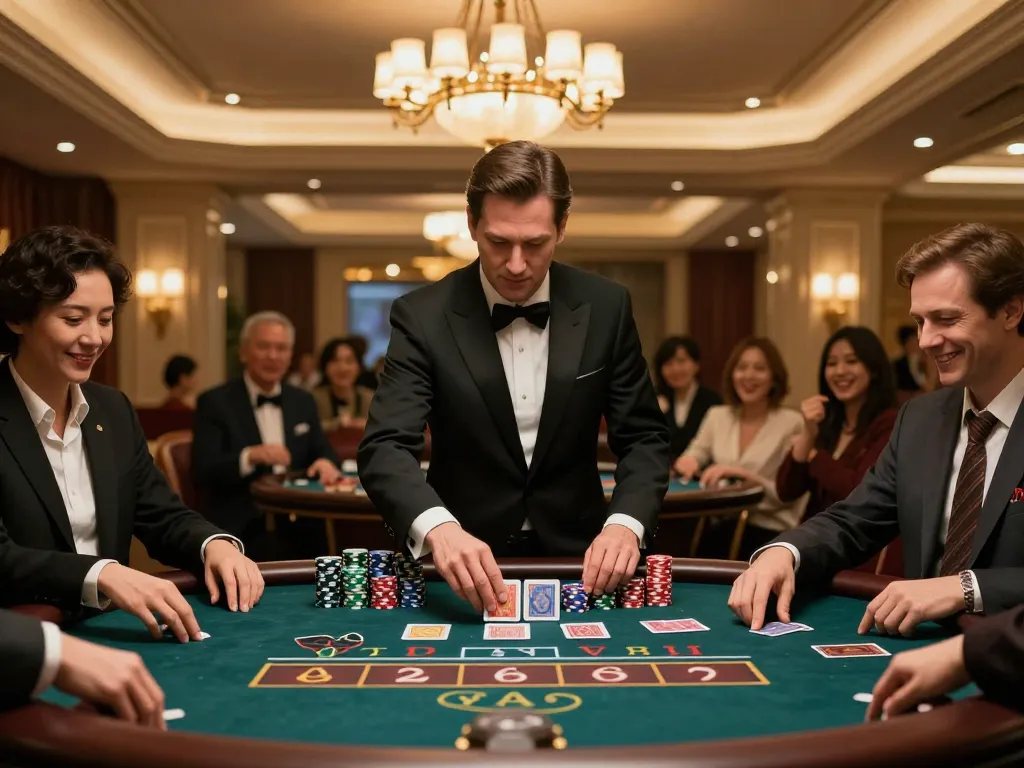 yowesjp offers exhilarating baccarat gameplay in a luxurious casino setting.