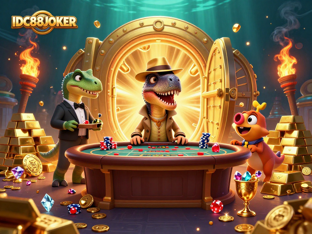 Engage with IDC88JOKER's thrilling blackjack scene featuring humor and adventure, where classic characters encounter luck.