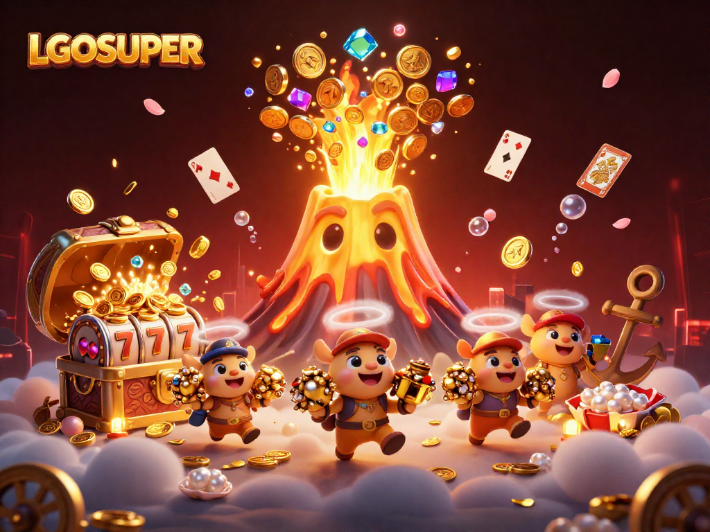 Win big with LGOSUPER as the vibrant casino scene erupts in treasure-filled fun!