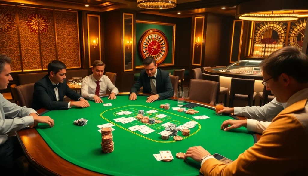Experience high-stakes gaming at MMOO's luxurious casino tables packed with excitement.