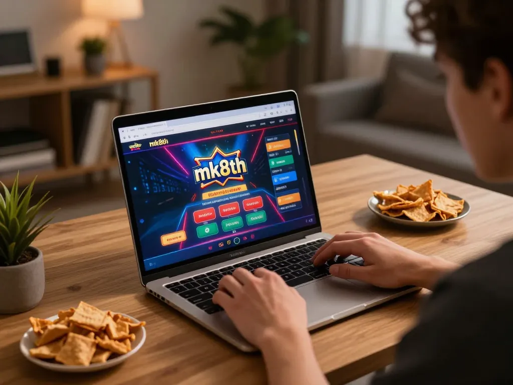 Player enjoying a thrilling mk8th online casino gaming session with engaging graphics.