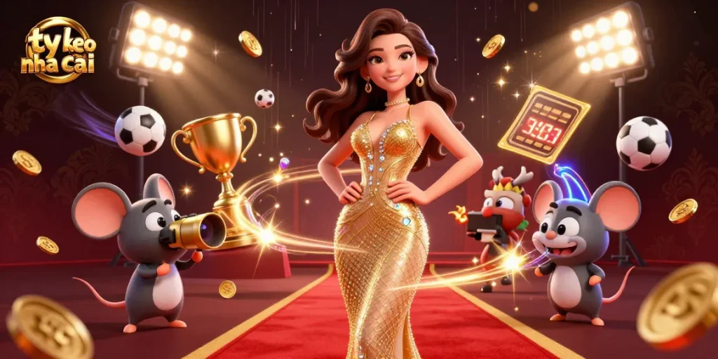 Betting strategies unveiled with ty le keo nha cai, showcasing a glamorous casino atmosphere.