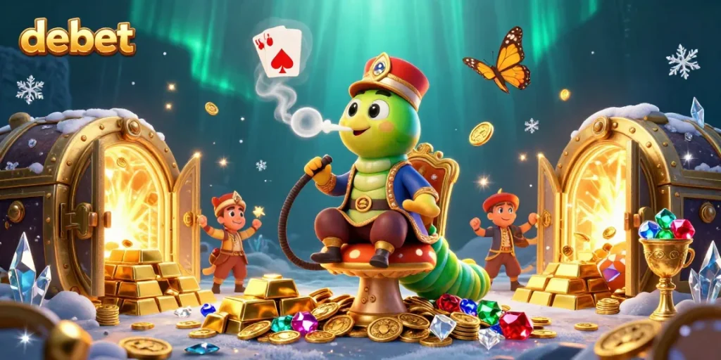 Engage with debet's poker hand symbols in a vibrant 3D casino world!