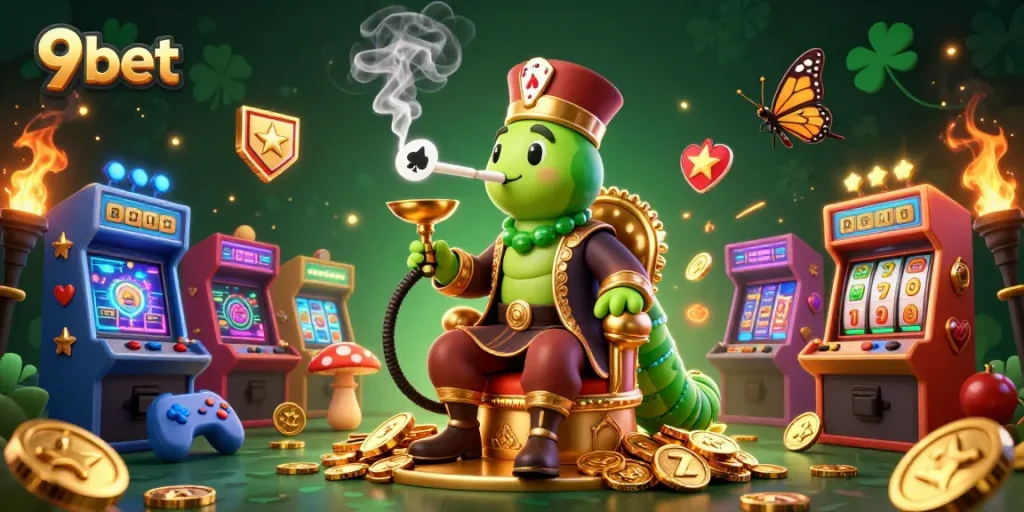 Experience winning thrills at 9bet with vibrant 3D casino gaming elements and characters.