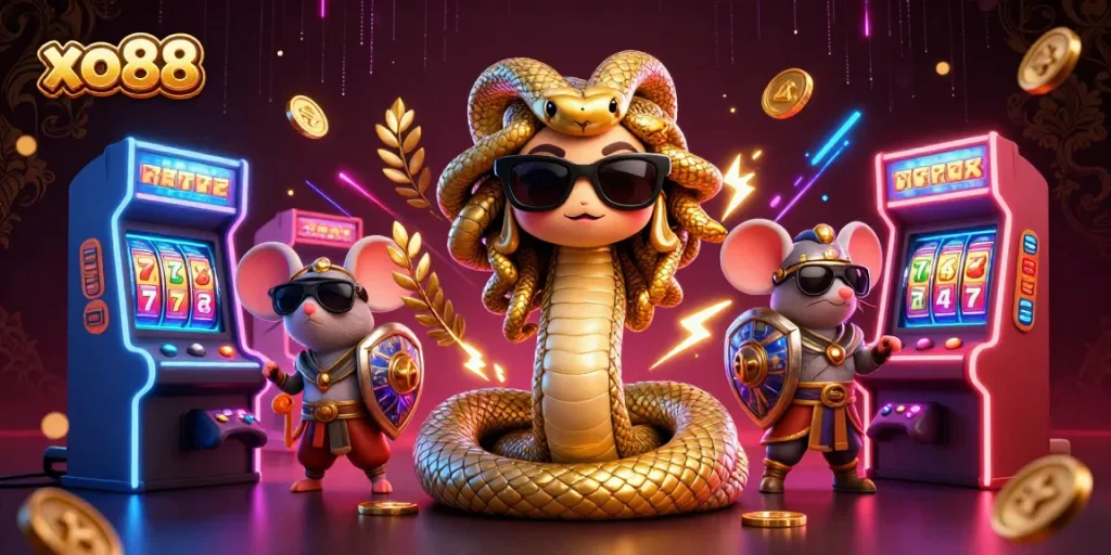 Experience immersive fun at xo88 with colorful arcade slots and charming characters.
